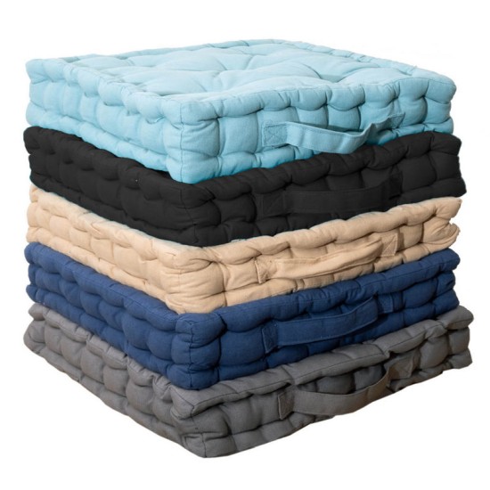 Μαξιλάρι Δαπέδου Modern Ideas 581-30 Black Cotton Viopros (40x40x8) 1Τεμ
