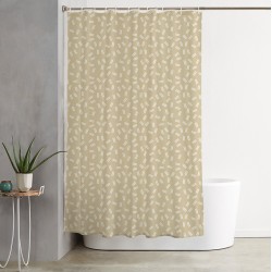 Κουρτίνα Μπάνιου Υφασμάτινη Αδιάβροχη Bath Ideas Κρουζ Beige Viopros (180Πx180Υ) 1Τεμ