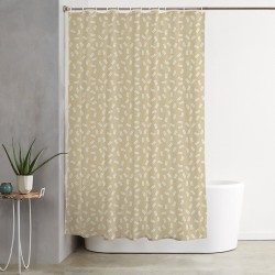 Κουρτίνα Μπάνιου Υφασμάτινη Αδιάβροχη Bath Ideas Κρουζ Beige Viopros (180Πx180Υ) 1Τεμ