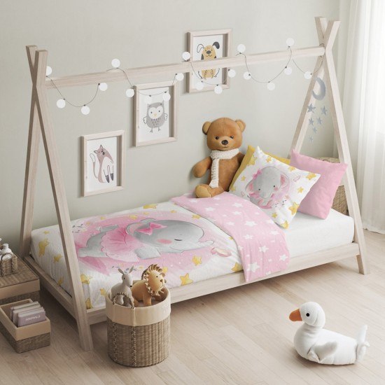 Παπλωματοθήκη Βρεφική Κούνιας Σετ Bebe Τίνα Cotton Viopros (100x135) 2Τεμ