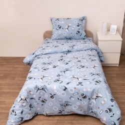 Παπλωματοθήκη Παιδική Μονή Σετ Kids Gamer Cotton Viopros (160x240) 2Τεμ Παπλωματοθήκη Παιδική Μονή Σετ Kids Gamer Cotton Viopros (160x240) 2Τεμ