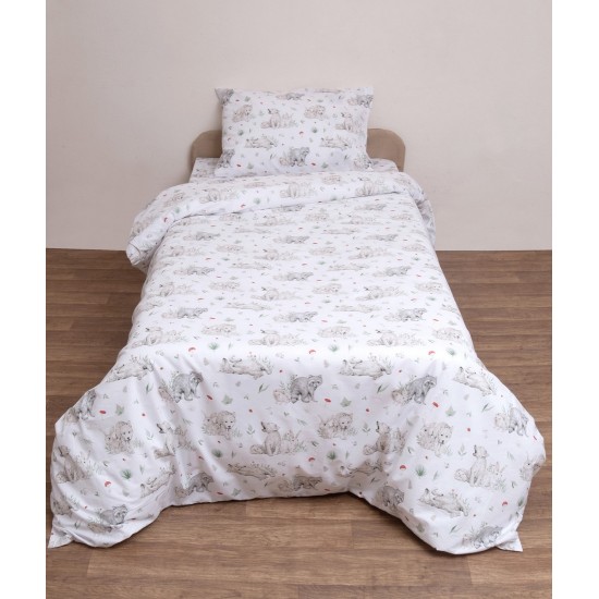 Παπλωματοθήκη Παιδική Ημίδιπλη Σετ Kids Γουλφ Cotton Viopros (180x240) 2Τεμ