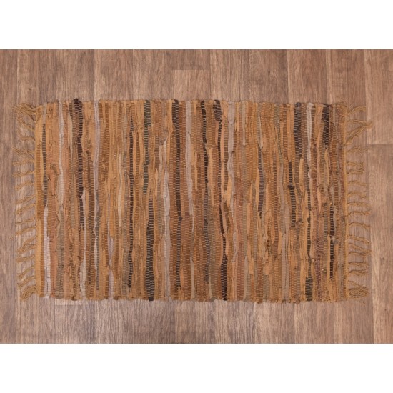 Χαλάκι Δερμάτινο Βραδύκαστο 09 Chocolate Viopros (60x90) 1Τεμ