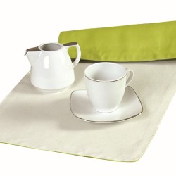 Σουπλά Σετ Δίχρωμα 590 Εκρού-Λαχανί Cotton Viopros (32x45) 2Τεμ