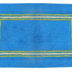 Πατάκι Μπάνιου Stripes Blue Cotton Viopros (50x80) 1Τεμ