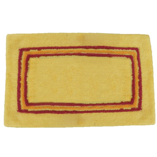 Πατάκι Μπάνιου Stripes Yellow Cotton Viopros (50x80) 1Τεμ