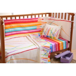 Σεντόνια Βρεφικά Λίκνου Σετ Bebe Μολύβια Cotton Viopros (80x100) 2Τεμ