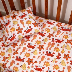 Σεντόνια Βρεφικά Λίκνου Σετ Bebe Πάτρικ Cotton Viopros (80x100) 2Τεμ