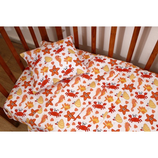 Σεντόνια Βρεφικά Λίκνου Σετ Bebe Πάτρικ Cotton Viopros (80x100) 2Τεμ