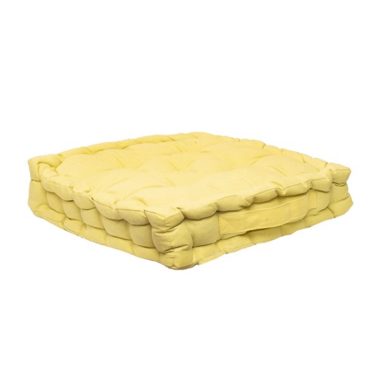 Μαξιλάρι Δαπέδου 581-31 Yellow Cotton Viopros (40x40x8) 1Τεμ