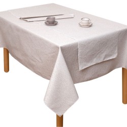 Τραπεζομάντηλο Αλέκιαστο Κορίνα Beige Viopros (140x280) 1Τεμ