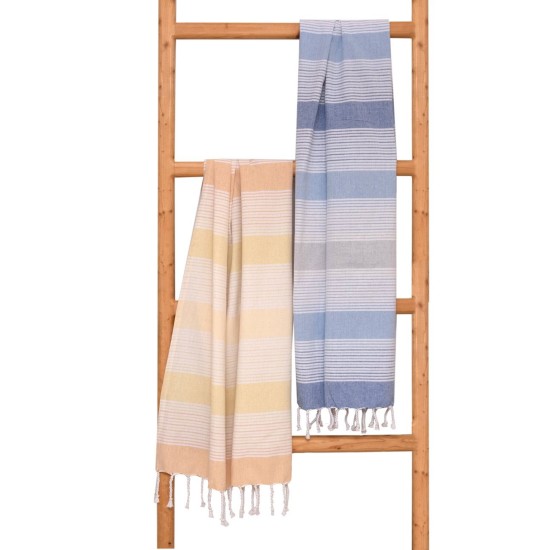 Πετσέτα Παρεό Beach Towels Σεβίνα Blue Cotton Viopros (85x165) 1Τεμ