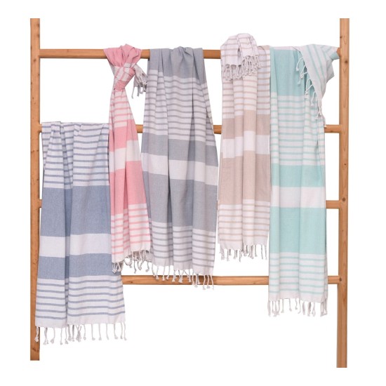Πετσέτα Παρεό Beach Towels Γκαμπριέλα Pink Cotton Viopros (85x165) 1Τεμ