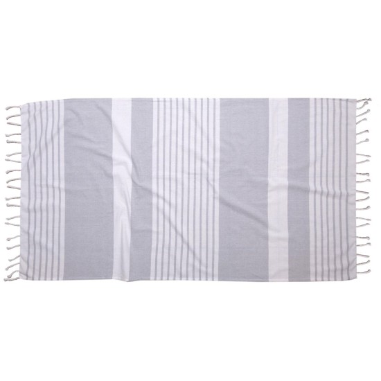 Πετσέτα Παρεό Beach Towels Γκαμπριέλα Grey Cotton Viopros (85x165) 1Τεμ