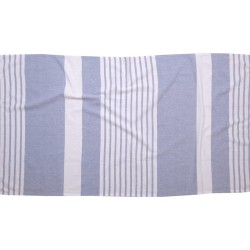 Πετσέτα Παρεό & Τσάντα Σετ Beach Towels Γκαμπριέλα Blue Cotton Viopros 2Τεμ
