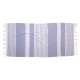 Πετσέτα Παρεό & Τσάντα Σετ Beach Towels Γκαμπριέλα Blue Cotton Viopros 2Τεμ