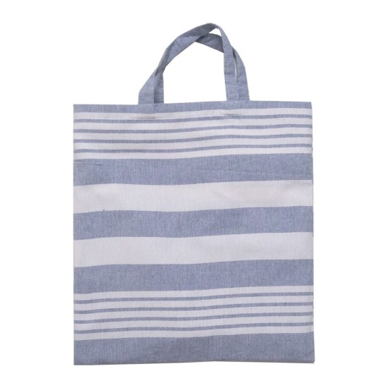Πετσέτα Παρεό & Τσάντα Σετ Beach Towels Γκαμπριέλα Blue Cotton Viopros 2Τεμ