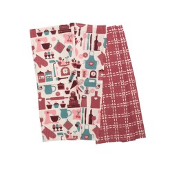 Ποτηρόπανα Σετ 972 Cotton Viopros (40x60) 2Τεμ