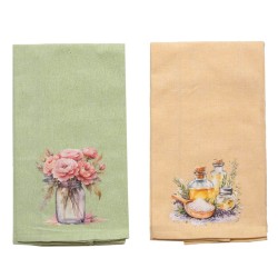 Ποτηρόπανα Σετ Kitchen 559 Cotton Viopros (45x65) 2Τεμ