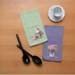 Ποτηρόπανα Σετ Kitchen 560 Cotton Viopros (45x65) 2Τεμ