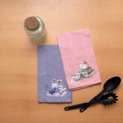 Ποτηρόπανα Σετ Kitchen 562 Cotton Viopros (45x65) 2Τεμ