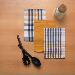 Ποτηρόπανα Kitchen Bristol Yellow Cotton Viopros (40x60) 3Τεμ