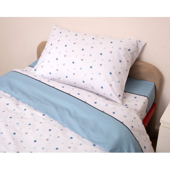 Παπλωματοθήκη Παιδική Ημίδιπλη Σετ Kids Ίκαρος L.Blue Cotton Viopros (180x240) 2Τεμ Παπλωματοθήκη Παιδική Ημίδιπλη Σετ Kids Ίκαρος L.Blue Cotton Viopros (180x240) 2Τεμ