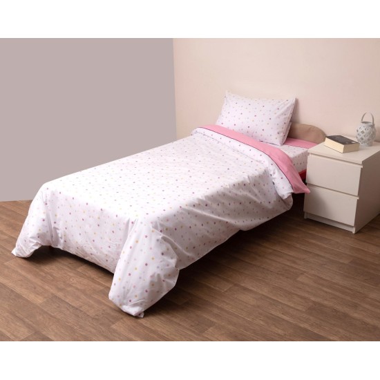 Παπλωματοθήκη Παιδική Ημίδιπλη Σετ Kids Ίκαρος Pink Cotton Viopros (180x240) 2Τεμ Παπλωματοθήκη Παιδική Ημίδιπλη Σετ Kids Ίκαρος Pink Cotton Viopros (180x240) 2Τεμ