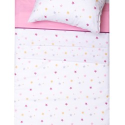 Κουβερλί Βρεφικό Κούνιας Bebe Ίκαρος Pink Cotton Viopros (120x160) 1Τεμ