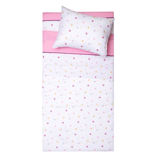 Κουβερλί Βρεφικό Κούνιας Bebe Ίκαρος Pink Cotton Viopros (120x160) 1Τεμ Κουβερλί Βρεφικό Κούνιας Bebe Ίκαρος Pink Cotton Viopros (120x160) 1Τεμ