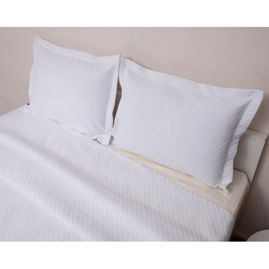 Κουβέρτα Υπέρδιπλη Blankets Δήλος White Viopros (230x270) 1Τεμ