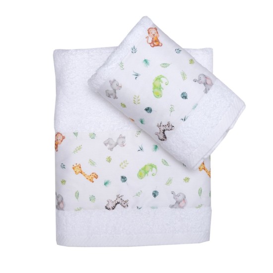 Πετσέτες Παιδικές Σετ Kids Άμαζον Cotton (Σε Συσκευασία Δώρου) Viopros 2Τεμ