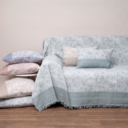 Ριχτάρι Τετραθέσιου Throws 3024 Green Jacquard Cotton Viopros (180x320) 1Τεμ