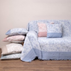Ριχτάρι Τετραθέσιου Throws 3024 Blue Jacquard Cotton Viopros (180x320) 1Τεμ