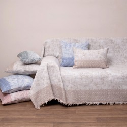 Ριχτάρι Τετραθέσιου Throws 3024 Beige Jacquard Cotton Viopros (180x320) 1Τεμ