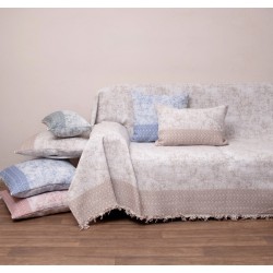 Ριχτάρι Πολυθρόνας Throws 3024 Beige Jacquard Cotton Viopros (180x150) 1Τεμ