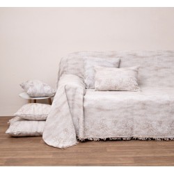 Ριχτάρι Πολυθρόνας Throws 3025 Beige Jacquard Cotton Viopros (180x150) 1Τεμ Ριχτάρι Πολυθρόνας Throws 3025 Beige Jacquard Cotton Viopros (180x150) 1Τεμ