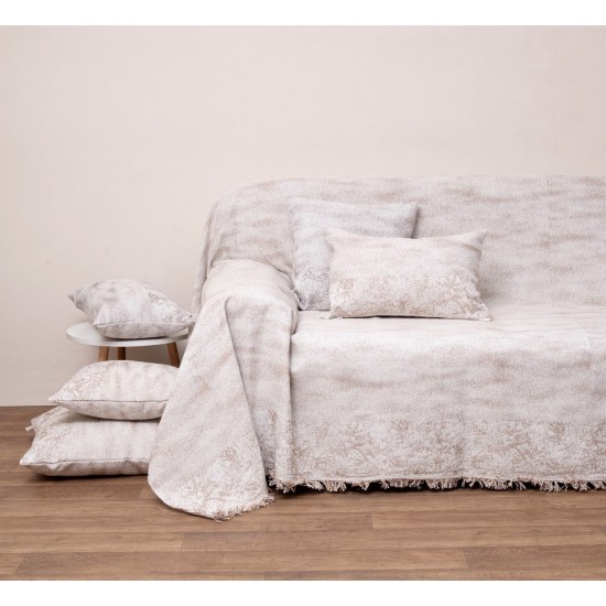 Ριχτάρι Διθέσιου Throws 3025 Beige Jacquard Cotton Viopros (180x240) 1Τεμ Ριχτάρι Διθέσιου Throws 3025 Beige Jacquard Cotton Viopros (180x240) 1Τεμ
