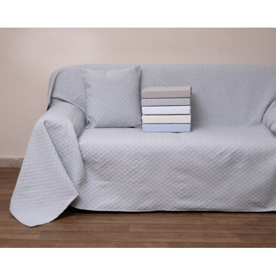 Ριχτάρι Τριθέσιου Throws Δήλος Grey Viopros (170x280) 1Τεμ