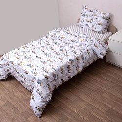 Κουβερλί Παιδικό Μονό Σετ Kids Τρακ Cotton Viopros (160x240) 2Τεμ