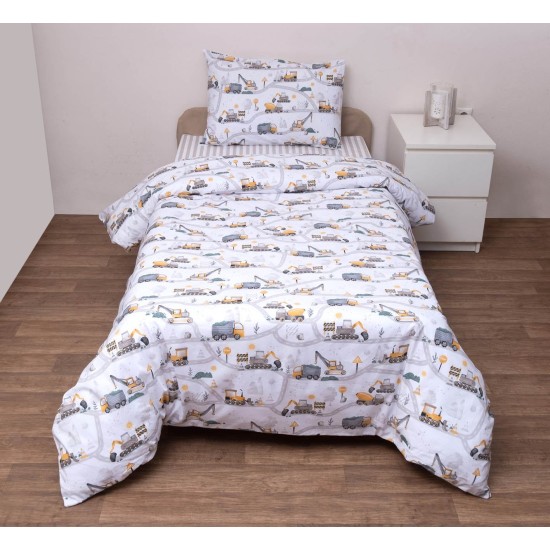 Κουβερλί Παιδικό Μονό Σετ Kids Τρακ Cotton Viopros (160x240) 2Τεμ Κουβερλί Παιδικό Μονό Σετ Kids Τρακ Cotton Viopros (160x240) 2Τεμ