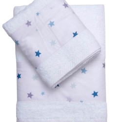 Πετσέτες Παιδικές Σετ Bath Ίκαρος L.Blue Cotton Viopros 2Τεμ