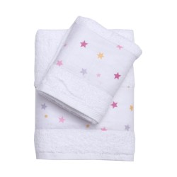 Πετσέτες Παιδικές Σετ Bath Ίκαρος Pink Cotton (Σε Συσκευασία Δώρου) Viopros 2Τεμ