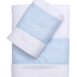 Πετσέτες Παιδικές Σετ Baby Ρόμπιν L.Blue Cotton (Σε Συσκευασία Δώρου) Viopros 2Τεμ