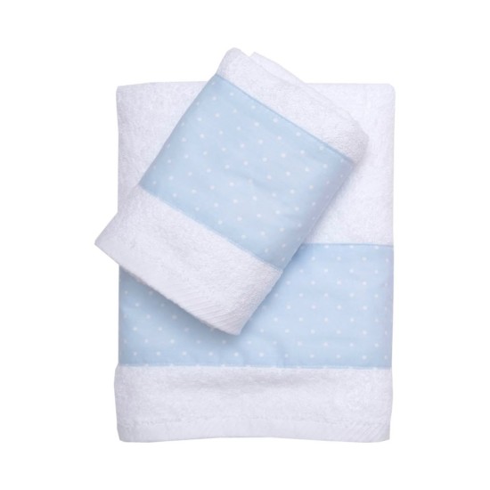 Πετσέτες Παιδικές Σετ Baby Ρόμπιν L.Blue Cotton Viopros 2Τεμ Πετσέτες Παιδικές Σετ Baby Ρόμπιν L.Blue Cotton Viopros 2Τεμ