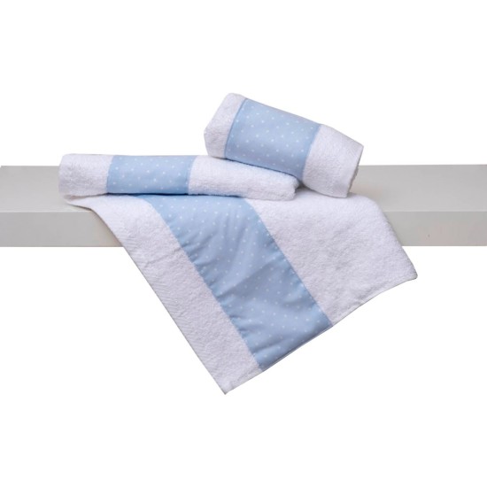 Πετσέτες Παιδικές Σετ Baby Ρόμπιν L.Blue Cotton Viopros 2Τεμ Πετσέτες Παιδικές Σετ Baby Ρόμπιν L.Blue Cotton Viopros 2Τεμ
