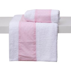 Πετσέτες Παιδικές Σετ Baby Ρόμπιν Pink Cotton (Σε Συσκευασία Δώρου) Viopros 2Τεμ