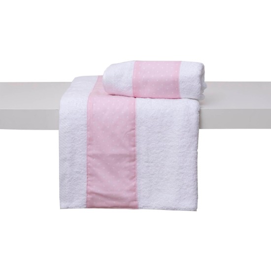 Πετσέτες Παιδικές Σετ Baby Ρόμπιν Pink Cotton (Σε Συσκευασία Δώρου) Viopros 2Τεμ