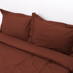 Πάπλωμα Υπέρδιπλο Σετ Superb Chocolate Percale Cotton Viopros (220x240) 3Τεμ