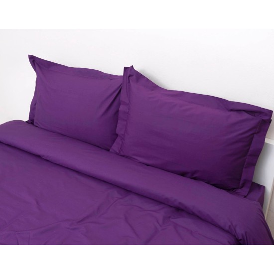 Κουβερλί Υπέρδιπλο Σετ Superb Mauve Percale Cotton Viopros (220x240) 3Τεμ Κουβερλί Υπέρδιπλο Σετ Superb Mauve Percale Cotton Viopros (220x240) 3Τεμ